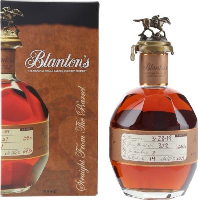 Blanton's Straight from the Barrel #4 Charred American White Oak Barrel 372 62.8% 700ml