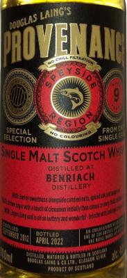 BenRiach 2012 DL Provenance 46% 700ml