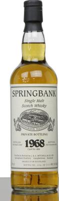 Springbank 1968 Private Bottling #484 49.1% 700ml