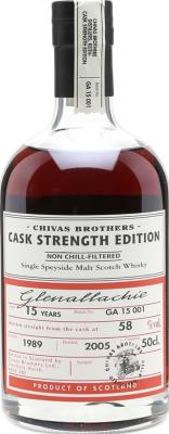 Glenallachie 1989 Chivas Brothers Cask Strength Edition Sherry Butt Batch GA 15 001 58% 500ml