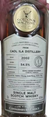 Caol Ila 2002 GM Connoisseurs Choice Cask Strength Refill Sherry Hogshead Amber Zhang Josh Wang Killer Zhu 54.5% 700ml