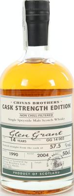 Glen Grant 1990 Chivas Brothers Cask Strength Edition Batch GG 14 002 57.5% 500ml