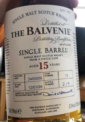 Balvenie 15yo Single Barrel 79 47.8% 700ml