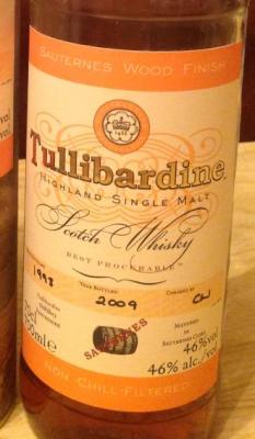 Tullibardine 1993 Sauternes Wood Finish Sauternes Wood Finish 46% 700ml