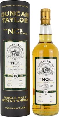 Glentauchers 1990 DT NC2 Range Bourbon Cask #14434 46% 700ml