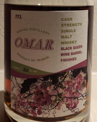 Nantou Omar Cask Strength Black Queen Wine Barrel Finished 52% 700ml