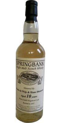 Springbank 10yo Private Bottling Sherry Refill Hogshead Mark de Wijs & Hans Dieteren 46% 700ml