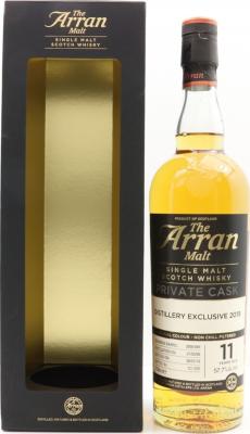 Arran 2008 Private Cask Distillery Exclusive 11yo Bourbon Barrel 2008/049 57.7% 700ml