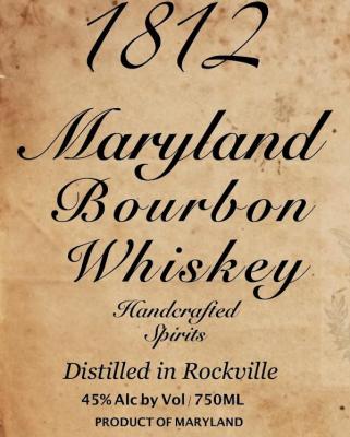 1812 Maryland Bourbon Whisky New American Oak Barrels Batch 001 45% 750ml