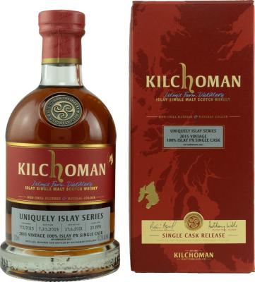 Kilchoman 2015 100% Islay Uniquely Islay Series An Samhradh PX Cask 772/2015 60.2% 700ml