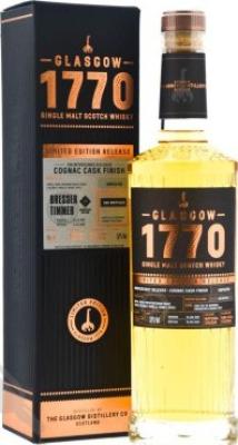 1770 Glasgow Single Malt Limited Edition Release The Netherlands Exclusive 1st fill ex-bourbon cognac finish Bresser & Timmer 52% 700ml