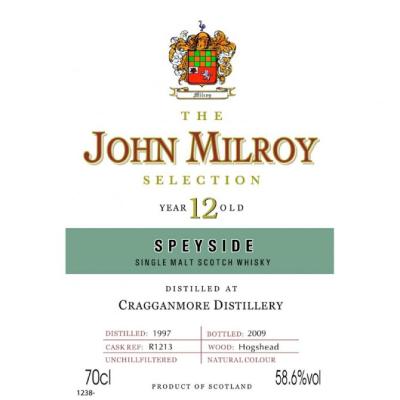 Cragganmore 1997 JY The Selection Hogshead R1213 58.6% 700ml