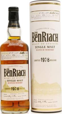 BenRiach 1978 Single Cask Bottling Batch 1 #1589 54.3% 700ml
