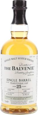 Balvenie 1992 Single Barrel Traditional Oak Cask no.3160 25yo 47.8% 700ml