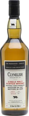 Clynelish 1997 The Managers Choice 1st Fill Bourbon American Oak #4341 58.5% 700ml