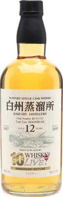 Hakushu 1997 10th Whisky Live Anniversary Bottling BJ 41521 56% 700ml