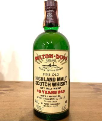 Miltonduff 13yo Fine Old Highland Malt Scotch Whisky Spirit S.p.A. Genova 43% 750ml