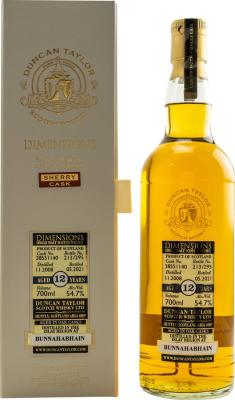 Bunnahabhain 2008 DT Dimensions Sherry Cask #38551140 54.7% 700ml