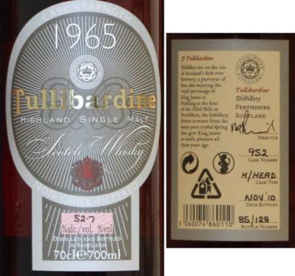 Tullibardine 1965 Single Cask Edition Hogshead 952 52.7% 700ml