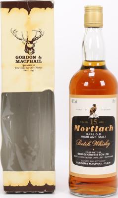 Mortlach 15yo GM Rare Old Highland Malt black label 40% 750ml