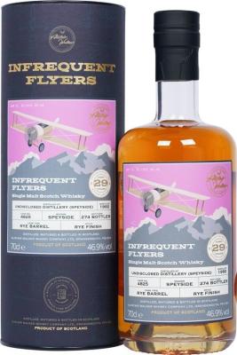 Undisclosed Distillery Speyside 1992 AWWC Rye Finish #4825 46.9% 700ml