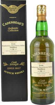 Dumbarton 1969 Inverleven Stills CA Authentic Collection 26yo Oak Cask 49.6% 700ml