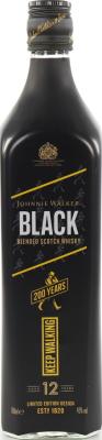 Johnnie Walker Black Label 200 Years Black Bottle 40% 700ml