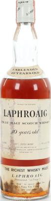 Laphroaig 10yo Unblended Imported by The Carlton Company 45.7% 750ml