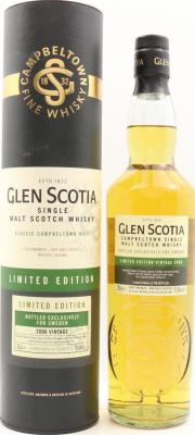 Glen Scotia 2006 Limited Edition Vintage 2006 Sweden Exclusive 51.9% 700ml