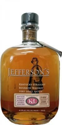 Jefferson's Very Small Batch Charred New American Oak Batch F-804 K&L Wine Merchants 41.5% 750ml