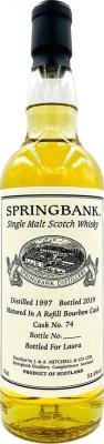 Springbank 1997 Private Bottling Refill Bourbon Cask #74 Laura 53.4% 700ml