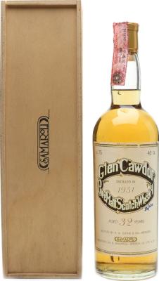 Glen Cawdor 1951 RWD Pure Malt Scotch Whisky Samaroli 46% 750ml