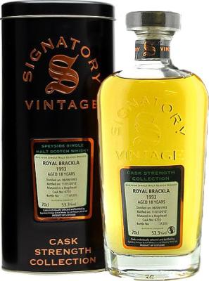 Royal Brackla 1993 SV Cask Strength Collection #6755 53.3% 700ml