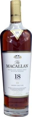Macallan 18yo Sherry Oak Cask Sherry Seasoned Oak 43% 750ml