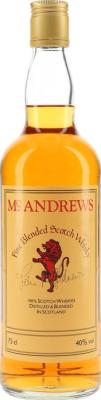 McAndrews Fine Blended Scotch Whisky 100% Scotch Whiskies Booker Belmont Eastcote Ruislip Middlesex 40% 750ml