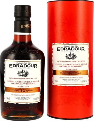 Edradour 2012 Oloroso Sherry Butts Batch #5 12yo 59% 700ml