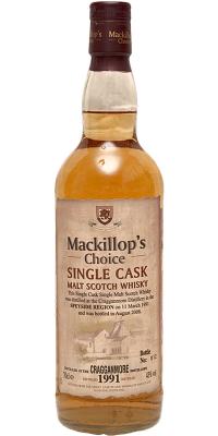 Cragganmore 1991 McC Single Cask 43% 700ml