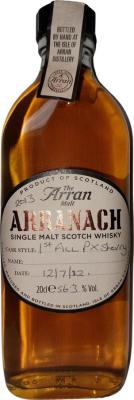 Arran Arranach Bottled by hand at the distillery 1st fill PX Sherry 56.3% 200ml