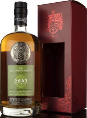 Irish Single Malt Whisky 2003 CWC The Exclusive Malts Refill Ex-Sherry Hogshead 509 53.6% 750ml