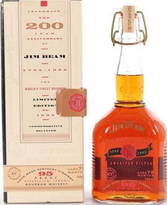 Jim Beam 200th Year Anniversary Limited Edition 1795 1995 47.5% 750ml