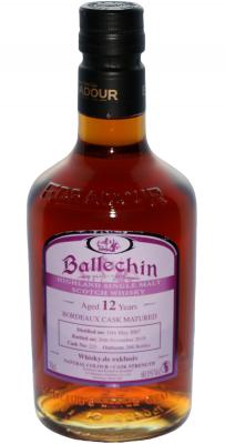 Ballechin 2007 Bordeaux Cask Matured #225 Whisky.de exklusiv 60% 700ml