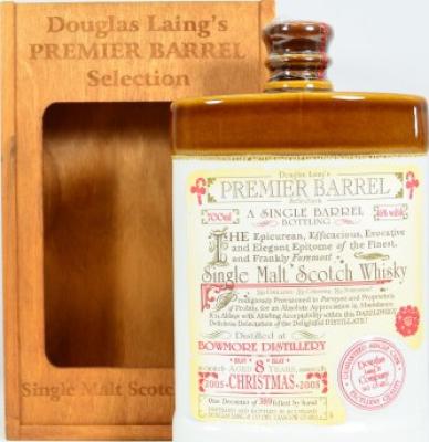 Bowmore 8yo DL Premier Barrel Christmas 2005 46% 700ml