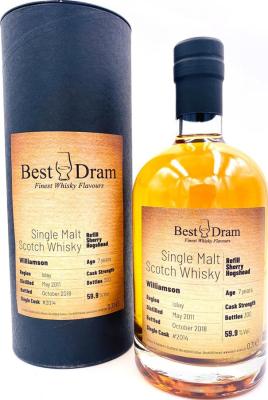 Williamson 2011 BD Refill Sherry Hogshead #2014 59.9% 700ml