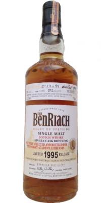 BenRiach 1995 Single Cask Bottling Bourbon Barrel #1476 Whisky Academy Lithuania 55.2% 700ml