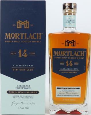 Mortlach 14yo Alexander's Way Ex-Sherry & ex-Bourbon Global Travel Retail 43.4% 700ml