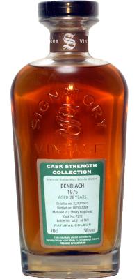 BenRiach 1975 SV Cask Strength Collection Sherry Hogshead #7212 56% 700ml