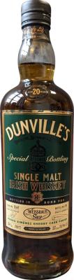 Dunville's 20yo Ech Single Cask Series Pedro Ximenez Sherry Finish Weisshaus Shop 54% 700ml