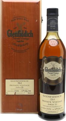 Glenfiddich 1964 Private Vintage Oak Cask #13430 World of Whiskies 45.6% 700ml