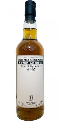 Secret Speyside 2007 W-e Hemp Sparrow Sherry Puncheon #13908 Whisky-e Ltd 58% 700ml