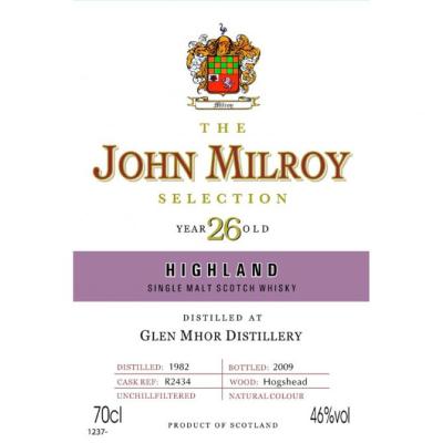 Glen Mhor 1982 JY The Selection Hogshead R2434 46% 700ml